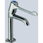 Pegler Yorkshire Chrome Plated Brass Quarter Turn Extended Lever Handle High Neck Hot Sink Tap, 1/2in