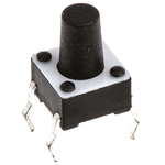 3-1825910-5 | Black Button Tactile Switch, Single Pole Single Throw (SPST) 50 mA @ 24 V dc 4.9mm