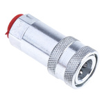 RS PRO Steel Female Hydraulic Quick Connect Coupling, BSP 1/4 Female