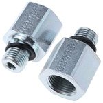 Parker Hydraulic Straight Threaded Reducer G 1/4 Male to G 3/8 Female, RI1/4EDX3/8CF