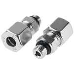 Parker GE-R-ED Series Straight Threaded Adaptor, G 1/8 Male to Push In 8 mm, Threaded-to-Tube Connection Style