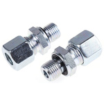 Parker GE-R-ED Series Straight Threaded Adaptor, G 1/4 Male to Push In 10 mm, Threaded-to-Tube Connection Style