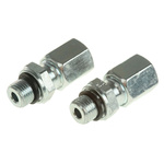 Parker WH Series Banjo Threaded-to-Tube Adaptor, G 1/8 Male to Push In 6 mm, Threaded-to-Tube Connection Style