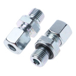 Parker WH Series Banjo Threaded-to-Tube Adaptor, G 1/4 Male to Push In 8 mm, Threaded-to-Tube Connection Style