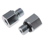 Parker Hydraulic Straight Threaded Reducer G 1/4 Male to G 1/8 Female, RI1/4EDX1/8CF