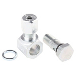 G 1/4 Hydraulic Banjo Compression Tube Fitting, 400 bar Max Operating Pressure