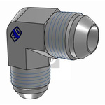 Parker Hydraulic Elbow Compression Tube Fitting UNF 7/8-14 Male to UNF 7/8-14 Male, 10EMTXS