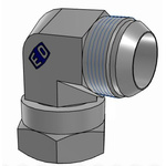 Parker Hydraulic Male Stud UNF 1 5/8-12 Male to UNF 1 5/8-12 Female, 20C6MXS