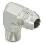 Parker Hydraulic Elbow Compression Tube Fitting BSPT 1/8 Male to UNF 7/16-20 Male, 4C3MXS