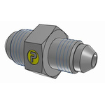 Parker Hydraulic Union Straight Threaded Adaptor UNF 9/16-18 Male to UNF 7/16-20 Male, 6-4HMTXS