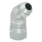 Parker Hydraulic Elbow Compression Tube Fitting 37° Flare Male to Push In 1/2 in, 8V6MXS