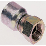 BSP 3/8 Female Straight Steel Crimped Hose Fitting, 330 bar