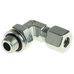 Parker Steel Zinc Plated Hydraulic Elbow Compression Tube Fitting, WEE08LRCF