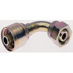 BSP 3/4 Female 90° Steel Crimped Hose Fitting, 215 bar