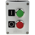 Siemens Enclosed Push Button - SPDT, Metal, Green, Red, IP66, IP67, IP69, IP69K