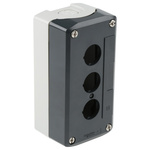 Schneider Electric Grey Plastic Harmony XALD Push Button Enclosure - 3 Hole 22mm Diameter