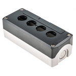 Schneider Electric Grey Plastic Harmony XALD Push Button Enclosure - 4 Hole 22mm Diameter