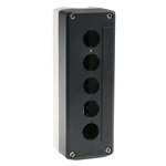 Schneider Electric Grey Plastic Harmony XALD Push Button Enclosure - 5 Hole 22mm Diameter