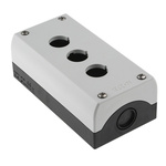 Eaton Grey Plastic M22 Push Button Enclosure - 3 Hole 22mm Diameter