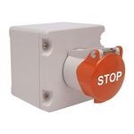 Craig & Derricott Pull to Reset (Stop) Push Button Control Station - NO/NC, Die Cast Aluminium, Red, STOP, IP65