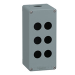 Schneider Electric Blue Metal Harmony XAP Push Button Enclosure - 6 Hole 22mm Diameter