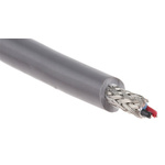 Alpha Wire Twisted Pair Data Cable, 1 Pairs, 0.09 mm², 2 Cores, 28 AWG, Screened, 30m, Grey Sheath