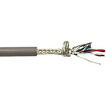 Alpha Wire Twisted Pair Data Cable, 2 Pairs, 0.09 mm², 4 Cores, 28 AWG, Screened, 30m, Grey Sheath