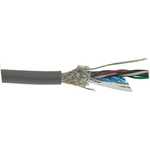 Alpha Wire Twisted Pair Data Cable, 3 Pairs, 0.14 mm², 6 Cores, 26 AWG, Screened, 30m, Grey Sheath