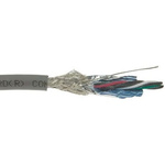 Alpha Wire Twisted Pair Data Cable, 3 Pairs, 0.2 mm², 6 Cores, 24 AWG, Screened, 30m, Black Sheath