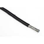 Alpha Wire Twisted Pair Data Cable, 2 Pairs, 0.23 mm², 4 Cores, 24 AWG, Screened, 30m, Black Sheath