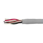 Alpha Wire Twisted Pair Data Cable, 4 Pairs, 0.09 mm², 8 Cores, 28 AWG, Unscreened, 30m, Grey Sheath