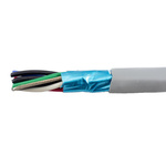 Alpha Wire Twisted Pair Data Cable, 5 Pairs, 0.09 mm², 10 Cores, 28 AWG, Screened, 30m, Grey Sheath