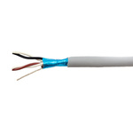 Alpha Wire Twisted Pair Data Cable, 2 Pairs, 0.15 mm², 4 Cores, 26 AWG, Screened, 30m, Grey Sheath