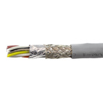 Alpha Wire Twisted Pair Data Cable, 5 Pairs, 0.24 mm², 10 Cores, 24 AWG, Screened, 30m, Grey Sheath