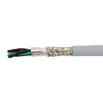 Alpha Wire Twisted Pair Data Cable, 3 Pairs, 0.09 mm², 6 Cores, 28 AWG, Screened, 30m, Grey Sheath