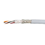Alpha Wire Twisted Pair Data Cable, 4 Pairs, 0.15 mm², 8 Cores, 26 AWG, Screened, 30m, Grey Sheath
