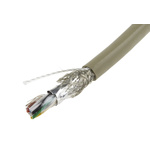 Alpha Wire Twisted Pair Data Cable, 6 Pairs, 0.23 mm², 12 Cores, 24 AWG, Screened, 100m, Grey Sheath