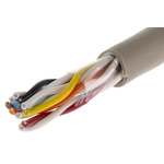 Alpha Wire Multicore Data Cable, 5 Pairs, 0.23 mm², 10 Cores, 24 AWG, Unscreened, 100m, Grey Sheath