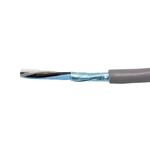 Alpha Wire Twisted Pair Data Cable, 1 Pairs, 0.35 mm², 2 Cores, 22 AWG, Screened, 152m, Grey Sheath