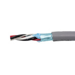 Alpha Wire Twisted Pair Data Cable, 2 Pairs, 0.23 mm², 4 Cores, 24 AWG, Screened, 152m, Grey Sheath