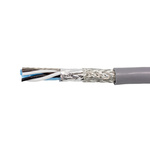 Alpha Wire Twisted Pair Data Cable, 2 Pairs, 0.35 mm², 4 Cores, 22 AWG, Screened, 305m, Grey Sheath