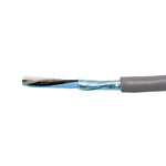 Alpha Wire Twisted Pair Data Cable, 1 Pairs, 0.22 mm², 2 Cores, 24 AWG, Screened, 305m, Grey Sheath