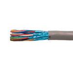 Alpha Wire Twisted Pair Data Cable, 12 Pairs, 0.25 mm², 24 Cores, 24 AWG, Screened, 305m, Grey Sheath
