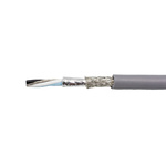 Alpha Wire Twisted Pair Data Cable, 1 Pairs, 0.25 mm², 2 Cores, 24 AWG, Screened, 305m, Grey Sheath