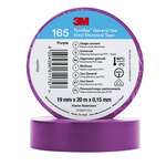 3M Temflex 165 Purple Vinyl Electrical Tape, 19mm x 20m