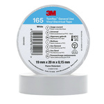 3M Temflex 165 White Vinyl Electrical Tape, 19mm x 20m