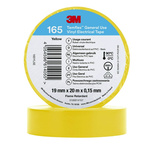 3M Temflex Yellow Vinyl Electrical Tape, 19mm x 20m