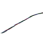 MICROWIRES Twisted Twisted Pair Cable, 0.13 mm2, 6 Cores, 26 AWG, Unscreened, 100m, Grey Sheath