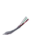MICROWIRES Twisted Twisted Pair Cable, 0.05 mm2, 4 Cores, 30 AWG, Screened, 100m, Grey Sheath