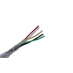 MICROWIRES Twisted Twisted Pair Cable, 0.05 mm2, 5 Cores, 30 AWG, Screened, 100m, Grey Sheath